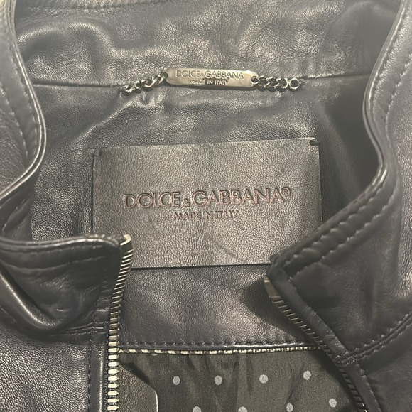 Stylish, blue leather jacket. Dolce & Gabbana size 48 IT. Great condition - Picture 2 of 4